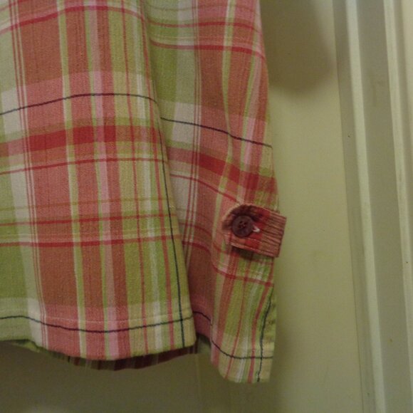 PRETTY IN PREPPY PLAID LADY BLOUSE BY ALLISON DAILY 22 W - Picture 8 of 10